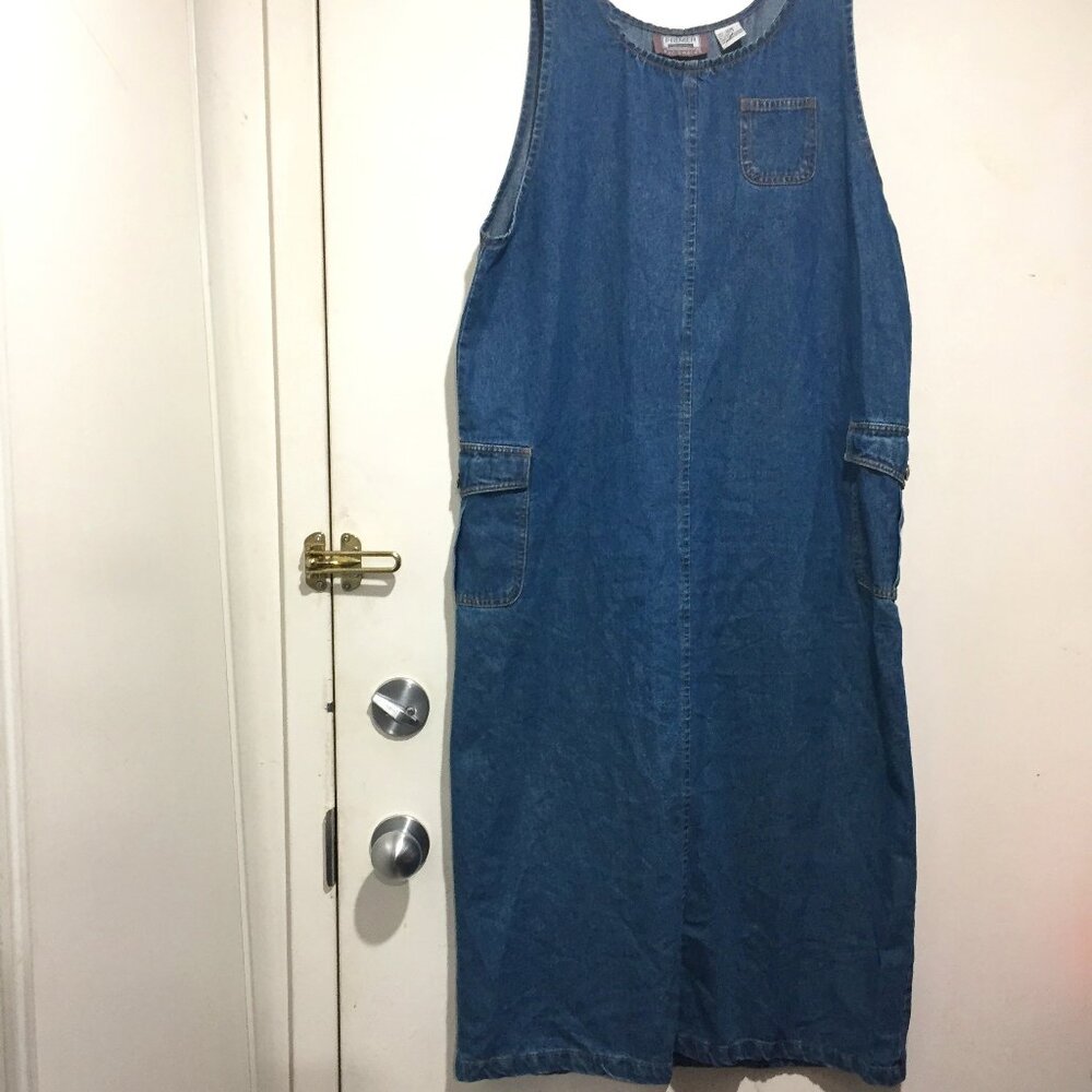 VINTAGE PREMIER INTERNATIONAL MAXI DENIM DRESSES SIZE L